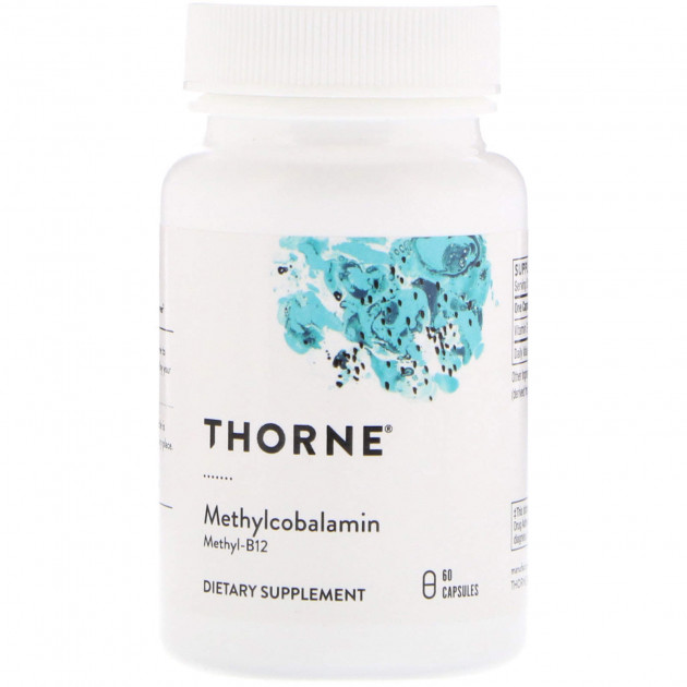Вітамін В12 (метилкобаламін), Methylcobalamin, Thorne, 60 капсул (1 мг на капсулу)