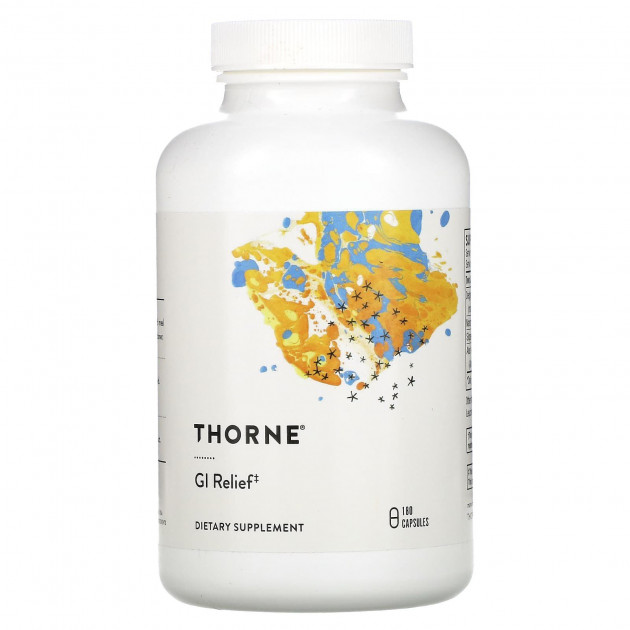 Підтримка шлунку, GI-Relief, Thorne, 180 капсул