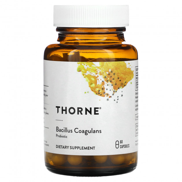 Пробіотик, Bacillus Coagulans, Thorne, 60 капсул