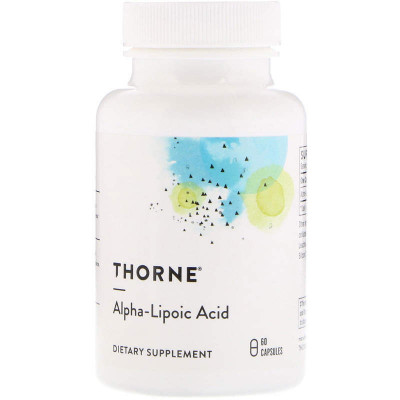 Альфа-ліпоєва кислота, Alpha-Lipoic Acid, Thorne, 60 капсул (300 мг на капсулу)