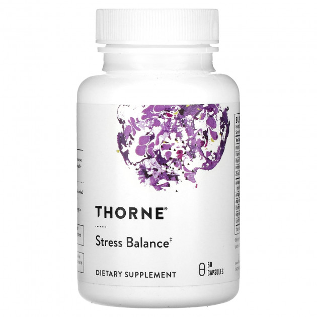 Стрес баланс, Stress Balance, Thorne, здорова реакція на стрес, 60 капсул