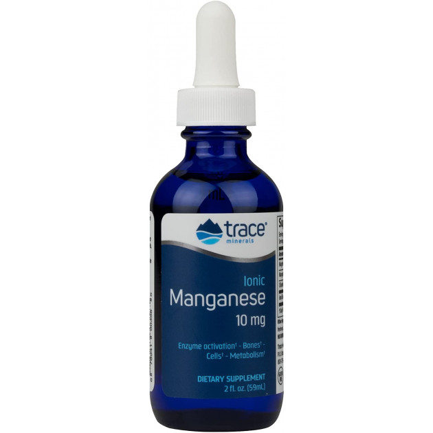 Іонний марганець, Liquid Ionic Manganese, Trace Minerals Research, 10 мг, 59 мл