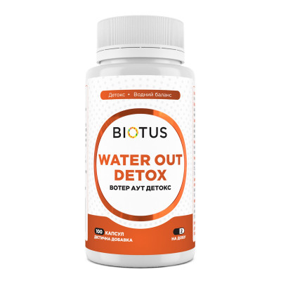 Вотер аут детокс, Water Out Detox, Biotus, 100 капсул