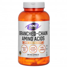 BCAA амінокислоти з розгалуженим ланцюгом, Amino Acids, Now Foods, Sports, 240 капсул
