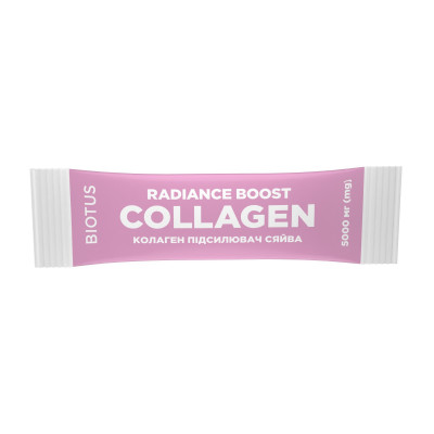 Колаген підсилювач сяйва, Radiance Boost Collagen, Biotus, смак персик та манго, 1 саше (15 мл)