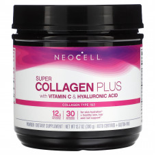 Колаген з вітаміном C та гіалуроновою кислотою, Super Collagen Plus, NeoCell, 390 г