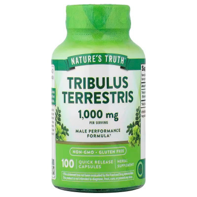 Трибулус террестрис, Tribulus Terrestris, Nature's Truth, 1000 мг, 100 капсул швидкого вивільнення (500 мг у капсулі)