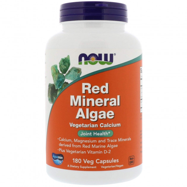 Червоні водорості, Red Mineral Algae, Now Foods, мінеральні, 180 вегетаріанських капсул