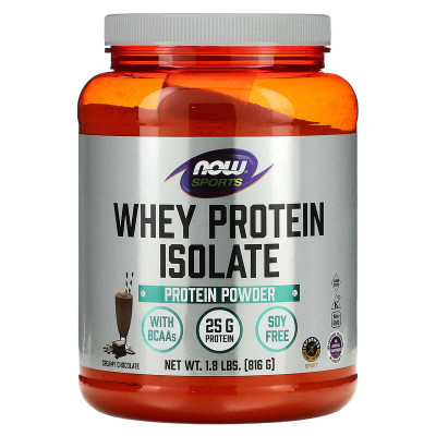 Ізолят сироваткового протеїну, Whey Protein Isolate, Now Foods, Sports, вершковий шоколад, 816 г