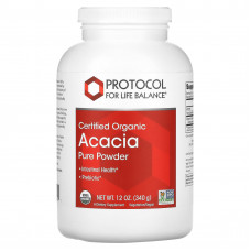 Акація, Acacia Pure Powder, Protocol for Life Balance, чистий порошок, сертифікований органічний, 340 г