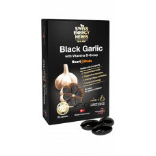 Чорний часник, Herbs BLACK GARLIC with Vitamins B-Group, Swiss Energy, з вітамінами групи В, 20 капсул