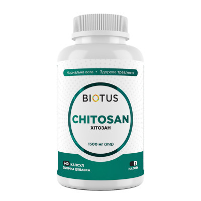 Хітозан, Chitosan, Biotus, 1500 мг, 240 капсул