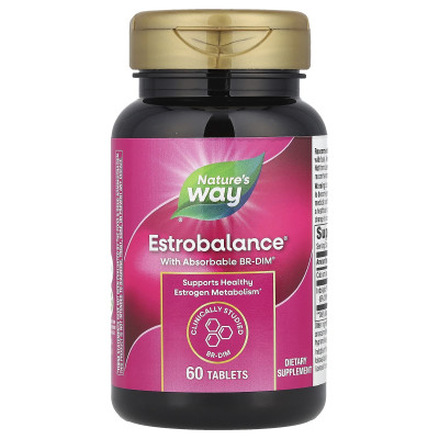 Підтримка гормонального балансу з BR-DIM, що абсорбується, Estrobalance® with Absorbable BR-DIM®, Nature's Way, для жінок, 60 таблеток