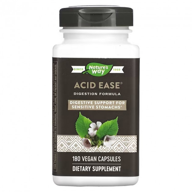 Формула травлення, Acid Ease, Digestion Formula, Nature's Way, 180 веганських капсул