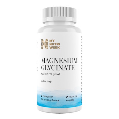 Магній гліцинат, Magnesium Glycinate, My Nutrі Week, 120 капсул
