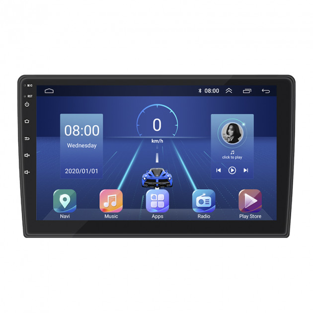 Штатная магнитола Lesko для Peugeot Partner II 2008-2012 экран 9" 4/32Gb 4G Wi-Fi GPS Top
