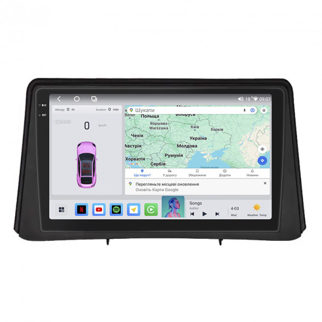 Штатная магнитола Lesko для Buick Encore I 2012-2016 экран 9" 4/64 QLED CarPlay 4G Wi-Fi GPS 360 Prime