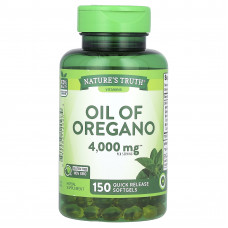 Олія орегано, Oil Of Oregano, Vitamins, Nature's Truth, 2000 мг, 150 гелевих капсул швидкого вивільнення