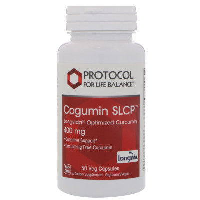 Куркумін, Optimized Curcumin, Protocol for Life Balance, 400 мг, 50 вегетаріанських капсул