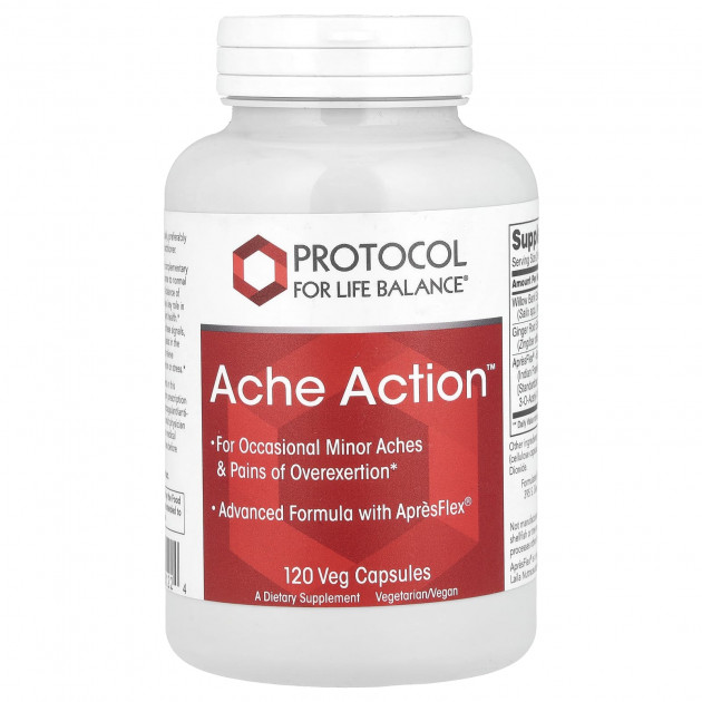 Полегшення болю, Ache Action, Protocol for Life Balance, 120 рослинних капсул