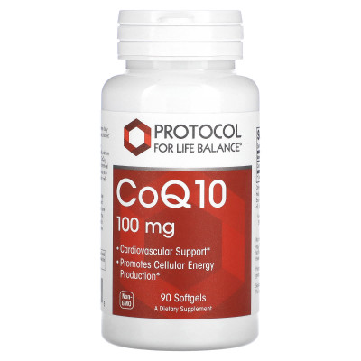 Коензим Q10, CoQ10, Protocol for Life Balance, 100 мг, 90 гелевих капсул