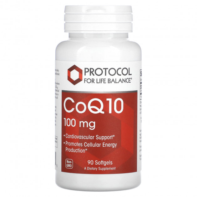 Коензим Q10, CoQ10, Protocol for Life Balance, 100 мг, 90 гелевих капсул