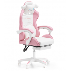 Дитяче геймерське крісло G892 з подушками та підставкою для ніг, Рожеве