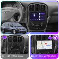 Штатная магнитола Lesko для Chrysler Voyager IV 2000-2004 экран 10" 6/128Gb 4G Wi-Fi GPS Top