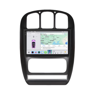 Штатная магнитола Lesko для Chrysler Voyager IV Рестайлинг 2004-2008 экран 10" 4/64 QLED CarPlay 4G Wi-Fi GPS 360 Prime