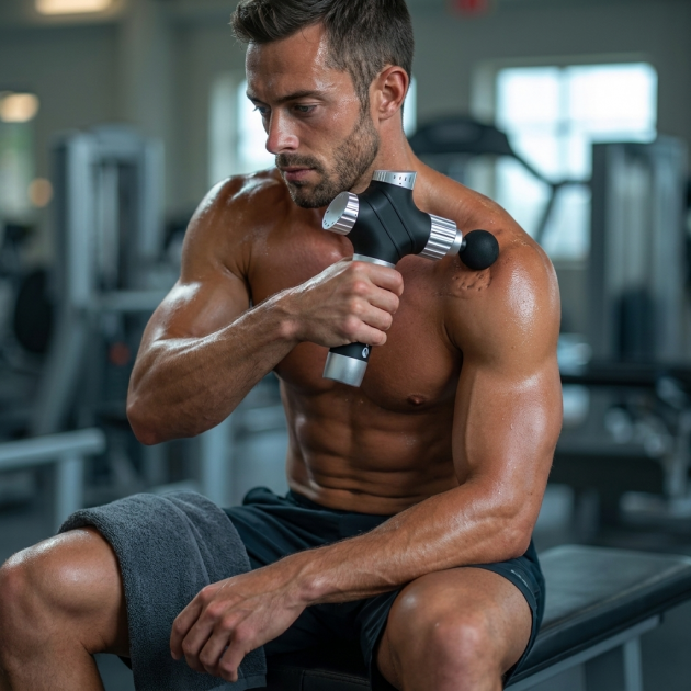 Перкуссионный массажный пистолет Booster A2 — ударный массажер для глубокого массажа и восстановления.