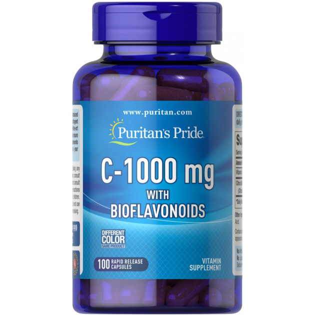 Вітамін С з біофлавоноїдами, Vitamin C with Bioflavonoids, Puritan's Pride, 1000 мг, 100 капсул