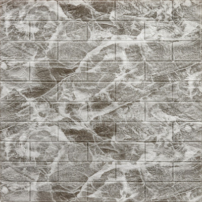 Декоративная 3D панель самоклейка 700x770x5мм Черный мрамор (кирпич)(061-5) SW-00000036