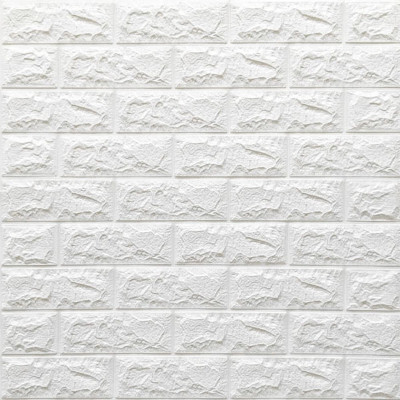 3D панель самоклеющаяся 700x770x7мм кирпич Белый (001-7) SW-00000047