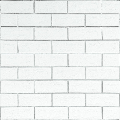 Панель стеновая 700х700х4мм Белый кирпич с серебром SW-00001502