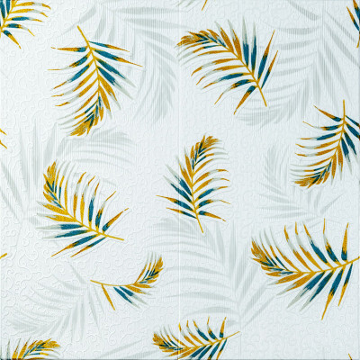 Панель стеновая 3D 680х670х4мм Папоротник на белом фоне(D) SW-00001981