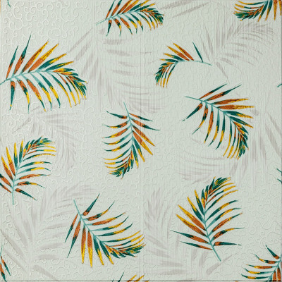 Панель стеновая 3D 680х670х4мм Папоротник на бежевом фоне (D) SW-00001983