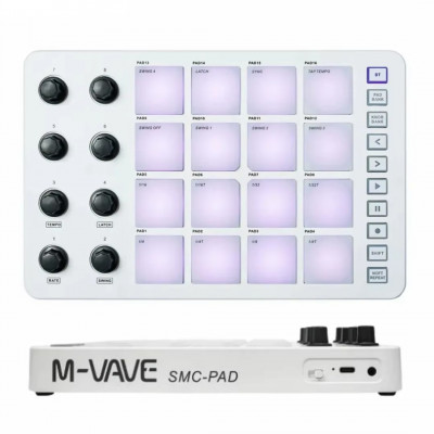 Бездротовий MIDI-контроллер M-VAVE SMC-PAD white