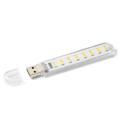 Лампа светодиодная USB H1926-8 LED для повербанка ноутбука Холодный свет