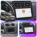 Штатная магнитола Lesko для Dacia Logan II 2012-2016 экран 9" 4/64 QLED CarPlay 4G Wi-Fi GPS 360 Prime