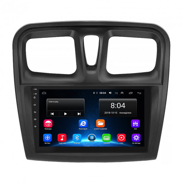 Штатная магнитола Lesko для Dacia Logan II Рестайлинг 2016-2020 экран 9" 2/32Gb Wi-Fi GPS Base