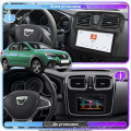 Штатная магнитола Lesko для Dacia Logan II Рестайлинг 2016-2020 экран 9" 4/64 QLED CarPlay 4G Wi-Fi GPS 360 Prime
