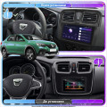 Штатная магнитола Lesko для Dacia Logan II Рестайлинг 2016-2020 экран 9" 4/64Gb 4G Wi-Fi GPS Top