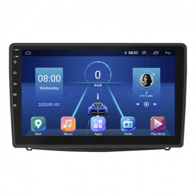 Штатная магнитола Lesko для Fiat 500L I 2012-2017 экран 10" 4/32Gb 4G Wi-Fi GPS Top