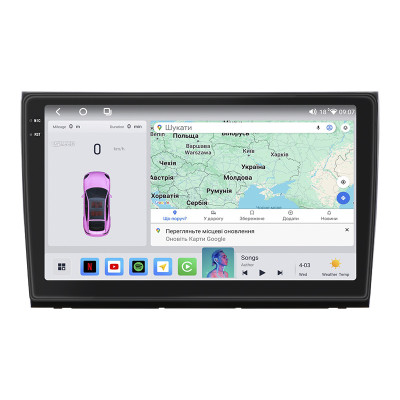 Штатная магнитола Lesko для Fiat Bravo II 2007-2014 экран 9" 4/64 QLED CarPlay 4G Wi-Fi GPS 360 Prime