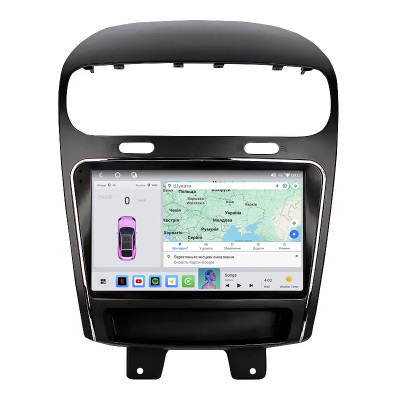 Штатная магнитола Lesko для Fiat Freemont  2011-2016 экран 9" 4/64 QLED CarPlay 4G Wi-Fi GPS 360 Prime