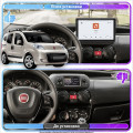 Штатная магнитола Lesko для Fiat Qubo I 2007-2016 экран 10" 4/64 QLED CarPlay 4G Wi-Fi GPS 360 Prime