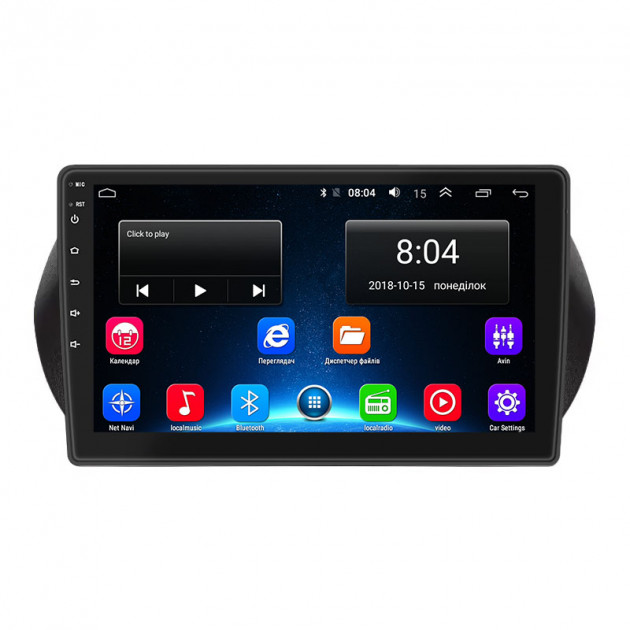 Штатная магнитола Lesko для Fiat Qubo I Рестайлинг 2016-2019 экран 10" 2/32Gb Wi-Fi GPS Base
