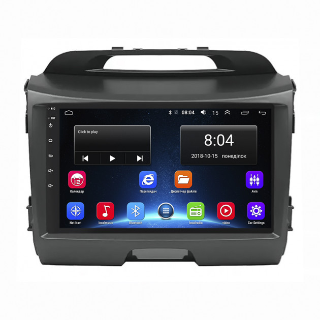 Штатная магнитола Lesko для Kia Sportage III Рестайлинг 2014-2016 экран 9" 2/32Gb Wi-Fi GPS Base