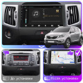 Штатная магнитола Lesko для Kia Sportage III Рестайлинг 2014-2016 экран 9" 6/128Gb 4G Wi-Fi GPS Top