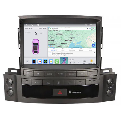 Штатная магнитола Lesko для Lexus LX III Рестайлинг 2012-2015 экран 9" 4/64 QLED CarPlay 4G Wi-Fi GPS 360 Prime